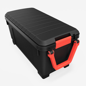 Portable Plastic Storage Trunk Red 3D model