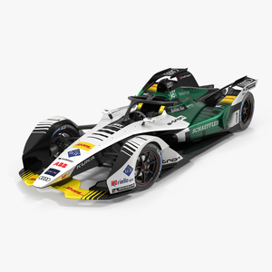 3D Audi E-Tron FE05 Formula E Rigged model