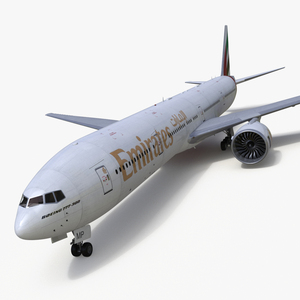 3D Boeing 777 Emirates Airlines model