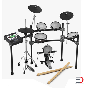 3D Electronic Drum Kit Set model