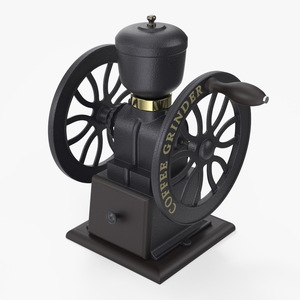 3D Retro Style Manual Coffee Grinder model