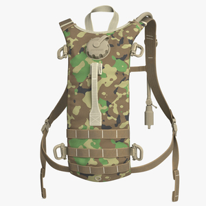 3D Hydration Backpack Carrier Camouflage Worn Position