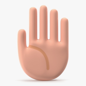 Raised Hand Emoji 3D