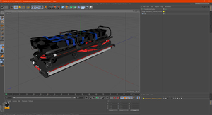 3D Ambulance Stretcher Folded