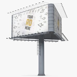 Street Structure Three Side Billboard 3D