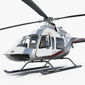 Bell 407 GX Utility Helicopter Rigged 3D