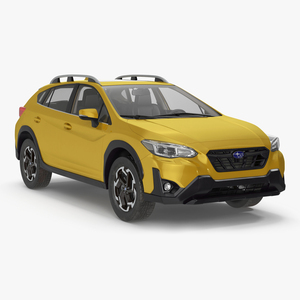 3D 2020 Subaru XV Hybrid Crossover Yellow model