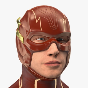 3D model DC Flash Head Rigged