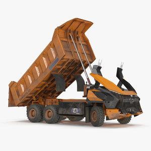 Electric Autonomous Dump Truck XCMG Dirty Rigged for Cinema 4D 3D