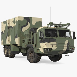 3D Command and Control Vehicle 50K6 Vityaz Camo Rigged