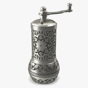 3D model Decorative Vintage Silver Hand Mill