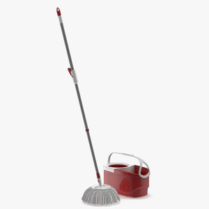 3D Swab with Plastic Bucket Red model