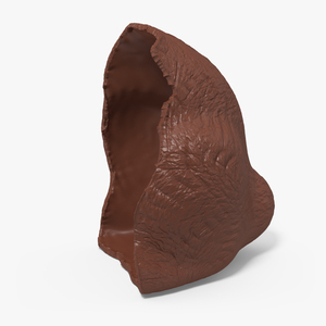 3D model Piece of Chocolate Bunnys Back