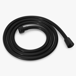 Long Shower Hose Black 3D