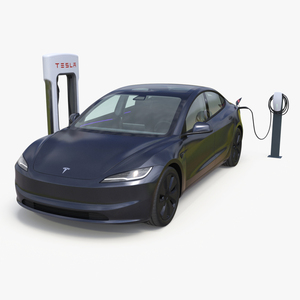 Tesla Model 3 2024 on Filling Station 3D