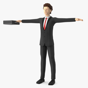 Businessman Low Poly Rigged 3D