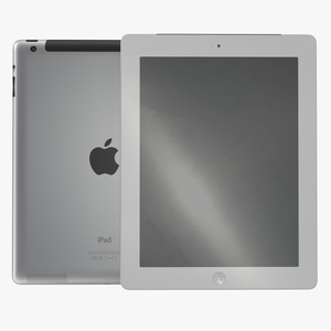 3D iPad Retina Cellular White