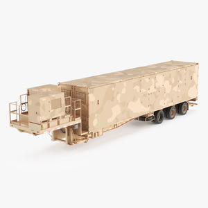 Ground Missile Launcher Sand Camo Color 3D model