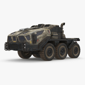 Sci Fi Military Truck Dirty 3D