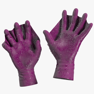 3D Power Swimming Gloves Rigged model