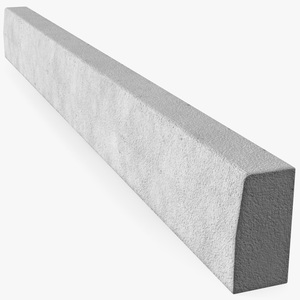 3D Concrete Curb 3m