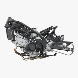 Sport Bike Engine 3D