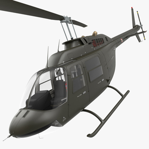 3D Bell 206 JetRanger Italian Army Rigged model