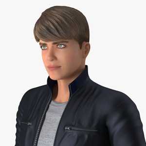 3D model Teenage Boy Street Clothes Standing Pose