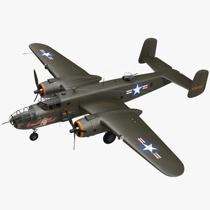 3D model B 25 Mitchell US Medium Bomber