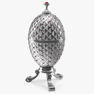 3D model Faberge Egg Silver Closed