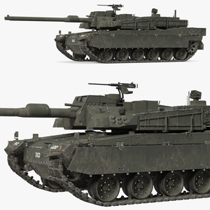 K2 Black Panther Tank Dirty 3D