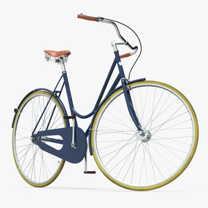 3D Vintage City Bicycle Rigged for Maya