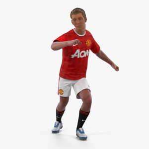 3D model Soccer or Football Player Manchester United Rigged