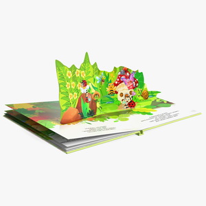 Unfolded Children Pop Up Book 3D model