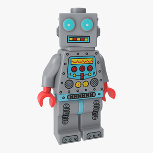 3D Lego Robot Minifigure