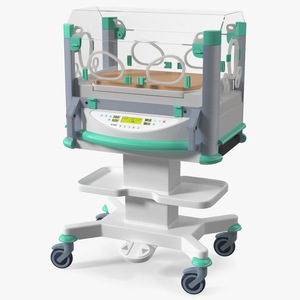 3D model Hospital Infant Incubator Cart