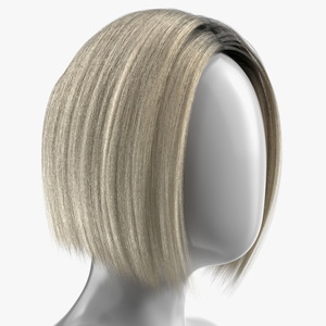 3D Wig Bob Hairstyle Blond model