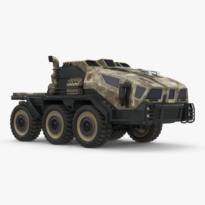 3D model Futuristic Military Truck