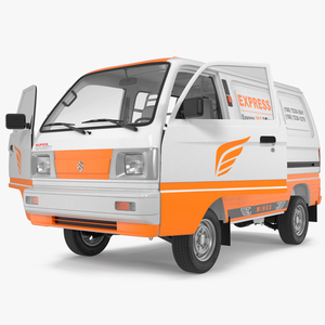 3D Suzuki Super Carry Express Delivery Van Rigged