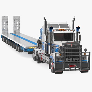 3D model Kenworth T900 with Drake Steerable Low Loader