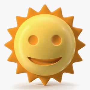 3D Sunface Emoji model