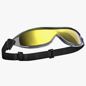 3D Polarized Yellow Ski Goggles model