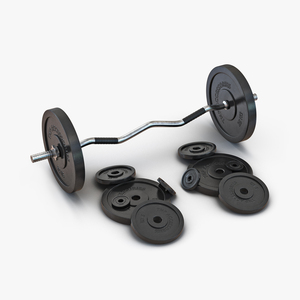 3D Barbell and Plates model