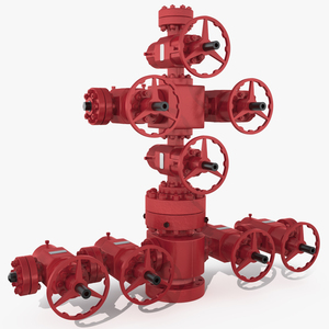 3D Oil Gas Wellhead