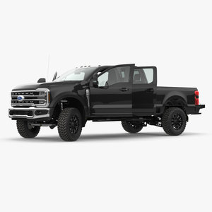 3D Ford Super Duty F-550 2023 Lift Kit Black Rigged model