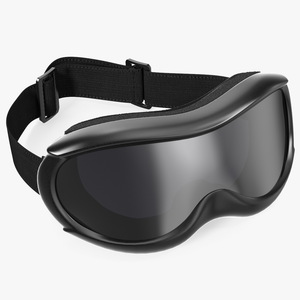 Black Ski Goggles 3D