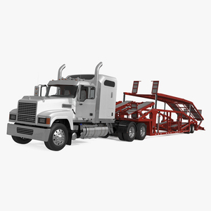 3D Mack CHU613 Truck with Sun Valley H5308 Car Carrier Rigged model