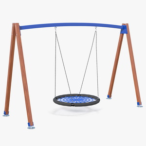 3D Spider Web Saucer Swing Blue model