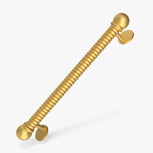 3D Spiral Door Handle Gold model