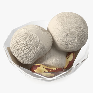 3D Ice Cream with Brazil Nuts